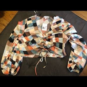 F21 Geo Colorful Blouse